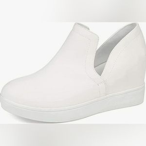 Journee Collection, 11W, white wedge sneaker